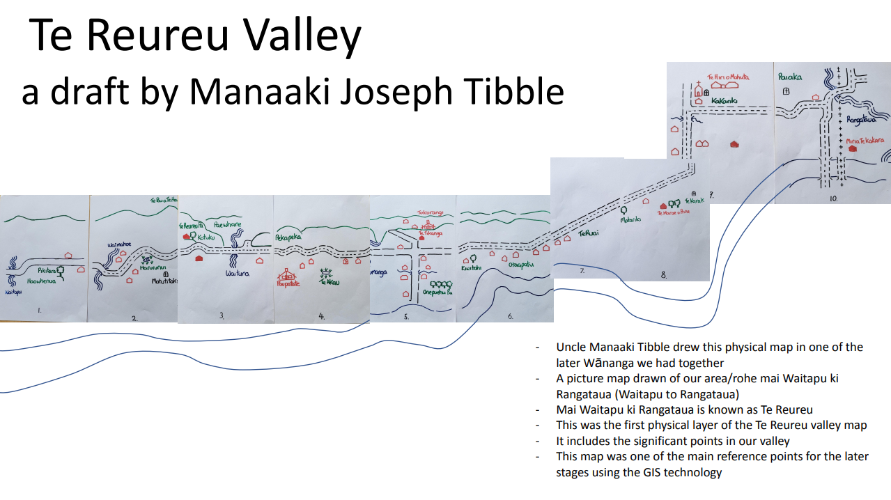 Draft map of Te Reureu Valley