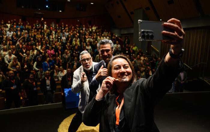 Crowd selfie at Amorangi: Māori in Governance Summit.